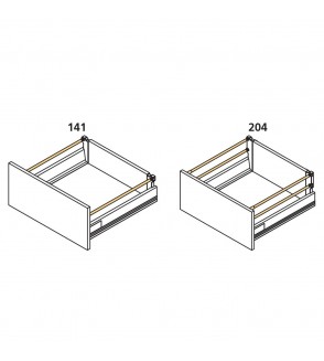 Coppia di astine laterali Ø11 per cassetto